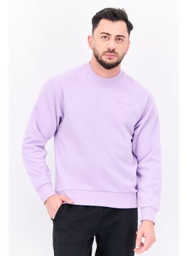 Champion Men Custom Fit Long Sleeves Outdoor Sweatshirt, Lavender  - Image 1
