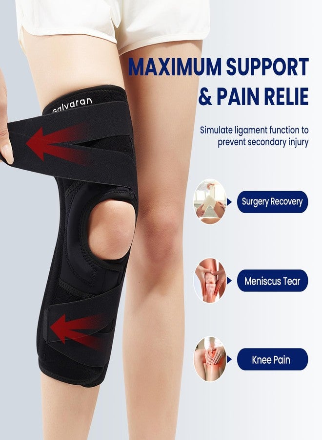 Galvaran Knee Brace for Meniscus Tear:Adjustable Knee Support for Maximum Knee Pain,Side Stabilizers for Injury or Surgery Recovery - Men and Women - Image 2