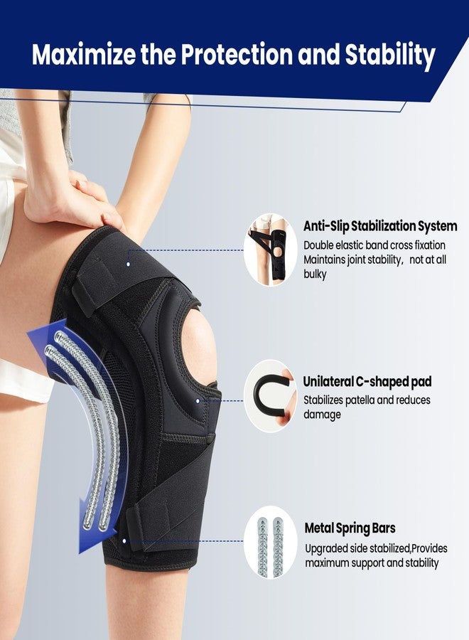 Galvaran Knee Brace for Meniscus Tear:Adjustable Knee Support for Maximum Knee Pain,Side Stabilizers for Injury or Surgery Recovery - Men and Women - Image 4