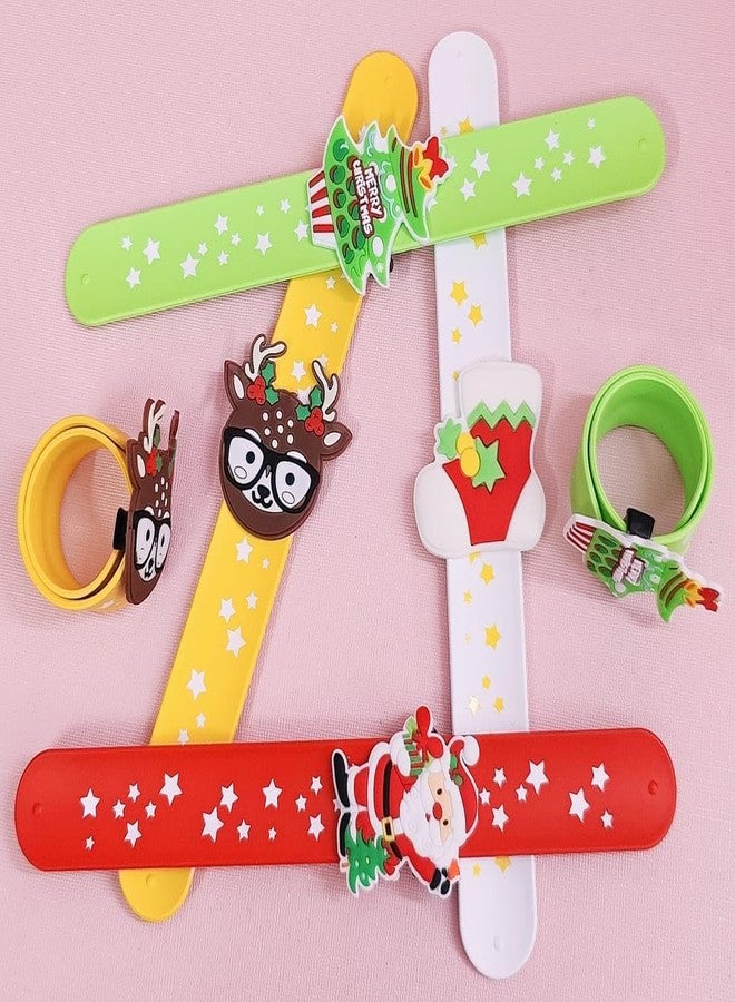 AMYCAUR Merry Christmas Silicone Hand Slap Wristbands for Kids, Girl & Boy, Adults Slap Bands are Perfect for Christmas Parties, Birthdays, and New Year Celebrations Return Gifts for Kids (8 PCS) - Image 3