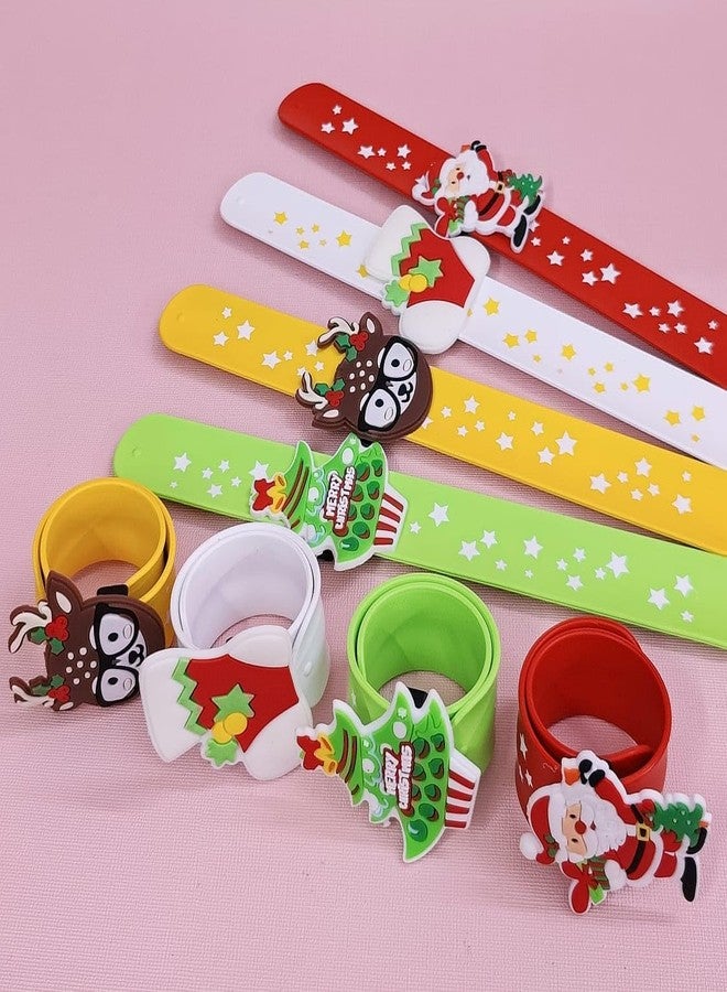 AMYCAUR Merry Christmas Silicone Hand Slap Wristbands for Kids, Girl & Boy, Adults Slap Bands are Perfect for Christmas Parties, Birthdays, and New Year Celebrations Return Gifts for Kids (8 PCS) - Image 4