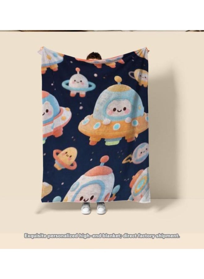 general Baby and children's cartoon flannel thin blanket (warm and comfortable, suitable for sleep, game use) 70cm*100cm - Image 2