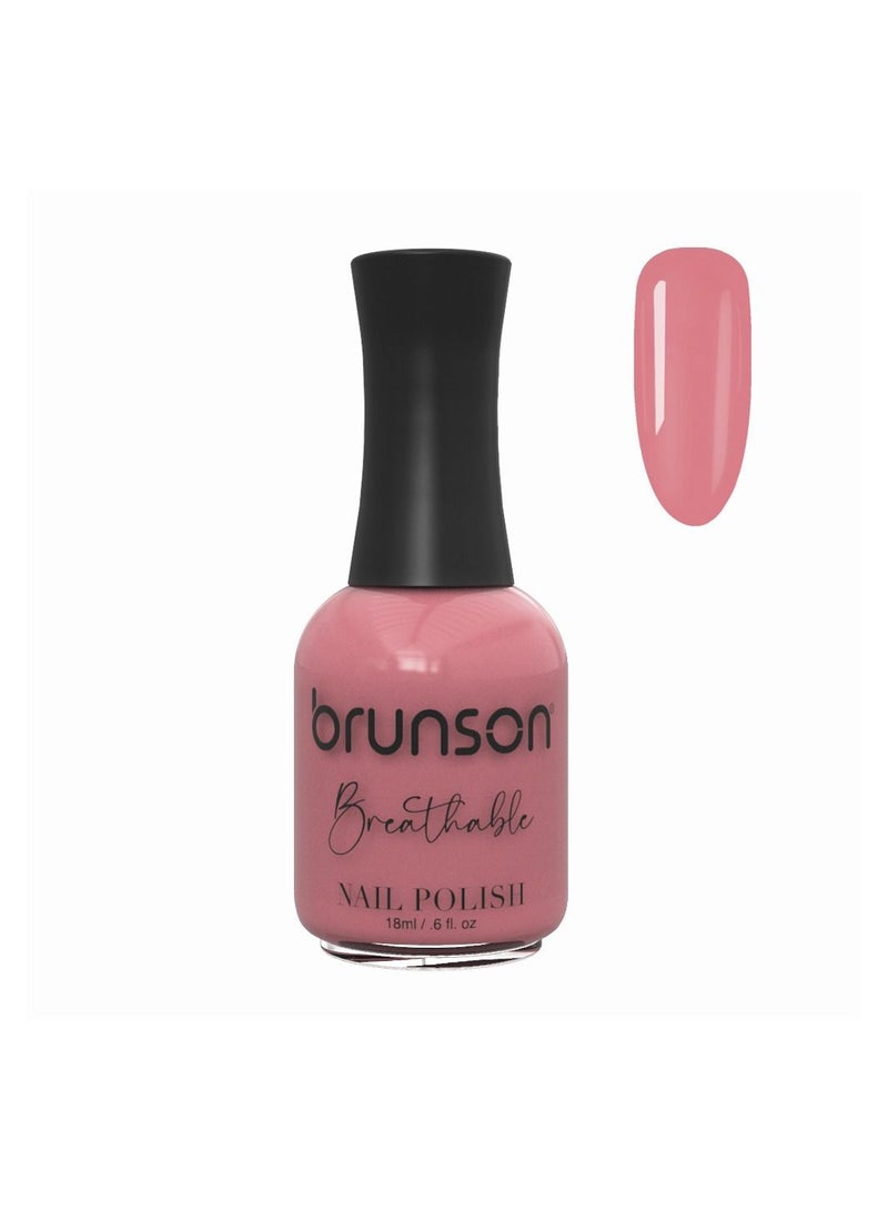 Brunson breathable nail polish halal nail lacquer wudu friendly quick dry long lasting but easy peel off glossy shine water based nail paint 18ml