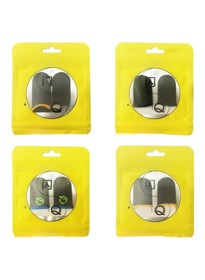 Popular Chicken-eating Artifact Game Finger Set Sweat-proof Touch Screen E-sports Walking Artifact Finger Set Mobile Game 24-pin Silver Fiber-Product Color:24-pin Silver Fiber ~ Black Edge ~ 1 Pair  - Image 3