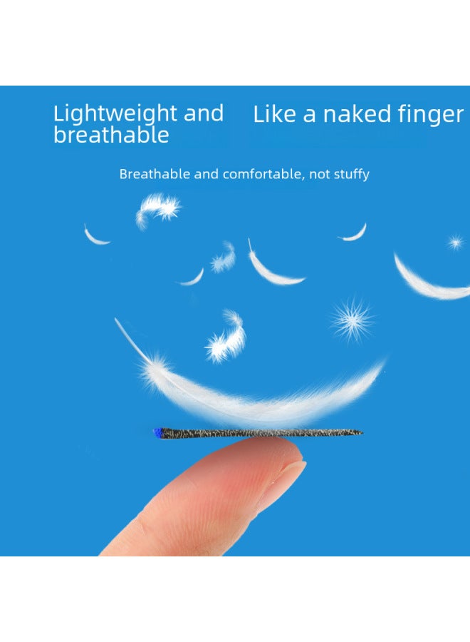 Popular Chicken-eating Artifact Game Finger Set Sweat-proof Touch Screen E-sports Walking Artifact Finger Set Mobile Game 24-pin Silver Fiber-Product Color:24-pin Silver Fiber ~ Black Edge ~ 1 Pair  - Image 5