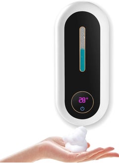Automatic Soap Dispenser Wall Mounted Foam Soap Dispenser Touchless Hand Sanitizer Dispenser Waterproof Smart Foaming Gel Liquid Soap Container with Infrared Sensing & 3 Adjustable Levels for Bathroom