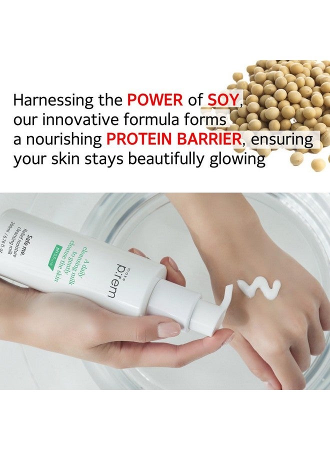 MAKEP:REM MAKEPREM Safe Me Relief Moisture Cleansing Milk 6.76 Fl Oz Sub-Acid pH 5.5 Mild Makeup Remover Gentle Milk Cleanser Dry Sensitive Acne-Prone Skin Moisturizing Age Defying No Chemicals Non-Irritating - Image 3