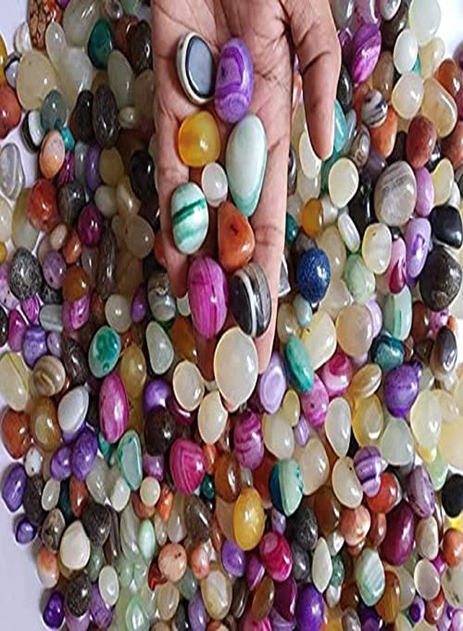 VANNEF Stone Multi Colour Onyx Pebbles for Aquarium Fish Tank Garden & Home Dcor (950gm) - Image 1