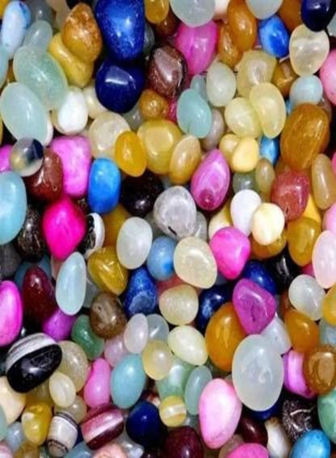 VANNEF Stone Multi Colour Onyx Pebbles for Aquarium Fish Tank Garden & Home Dcor (950gm) - Image 2