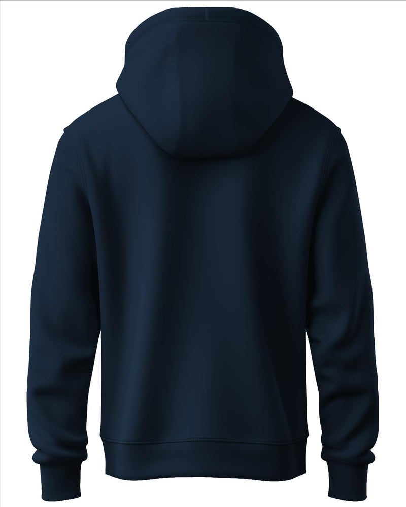 ADRO Men's Cotton Neck Hooded Sweatshirt (H21-M-BVV-NB_Navy_L) - Image 2