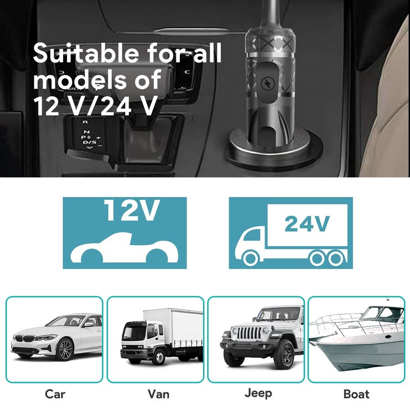 KFD 12V-24V Car Charger DC Adapter for Resmed AirSense 11 & ResMed AirMini DC Converter CPAP Machine Power Cord 20V PD USB C to Cigarette Lgihter Convert Cable for Power Station/Bank/Battery Backup - Image 5