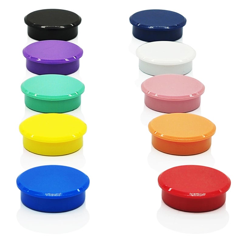 PYJLBX Fridge Magnet Strong Magnets Heavy Duty Magnets 10 Pack 10 Colors Refrigerator Magnets Colorful Small Whiteboard Magnets Round Dry Erase Magnets for WhiteboardFridgeCraftsOfficeLocker