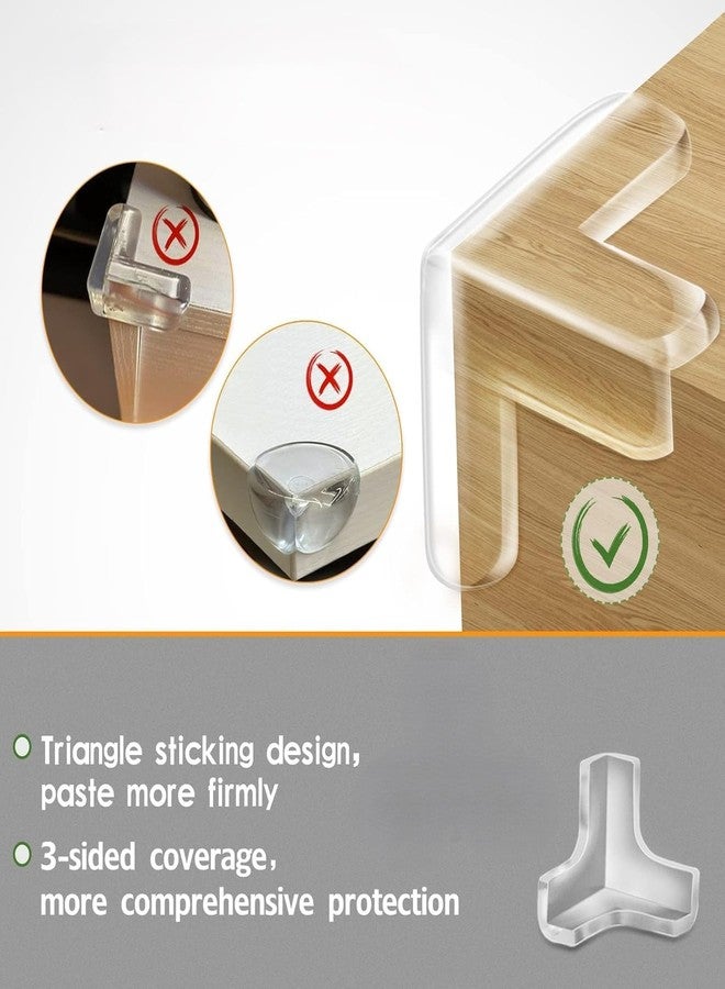 KLIVE واقيات زوايا على شكل حرف T من KLIVE لحماية الأطفال، واقيات زوايا للأطفال، مصدات ووسائد مقاومة للأطفال لتغطية حواف الأثاث والطاولات الحادة، زوايا طاولة شفافة (16 قطعة) - Image 5