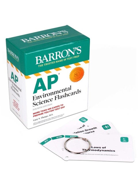 AP Environmental Science Flashcards, Fourth Edition: Up-To-Date Review + Sorting Ring for Custom Study (Barron's Test Prep)