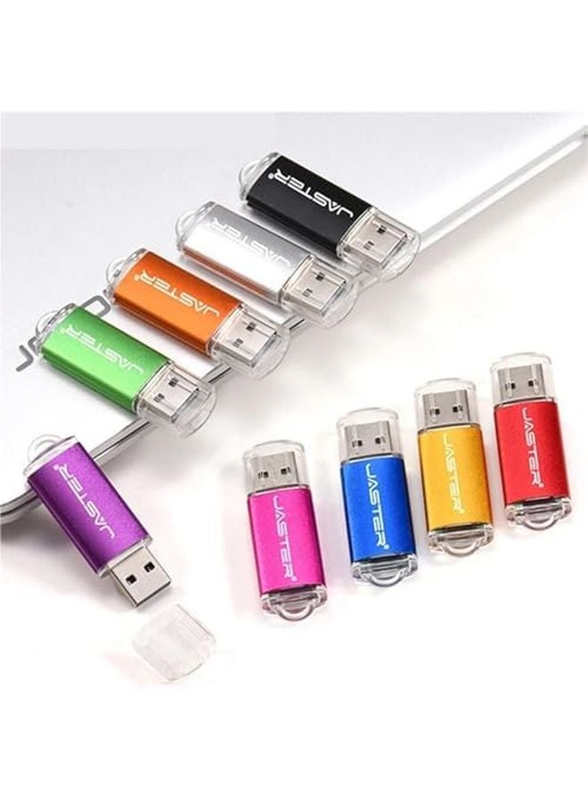 64GB Blue USB 2 0 Flash Drive With Key Chain Fashion Pendrive U Stick Gift - Image 5