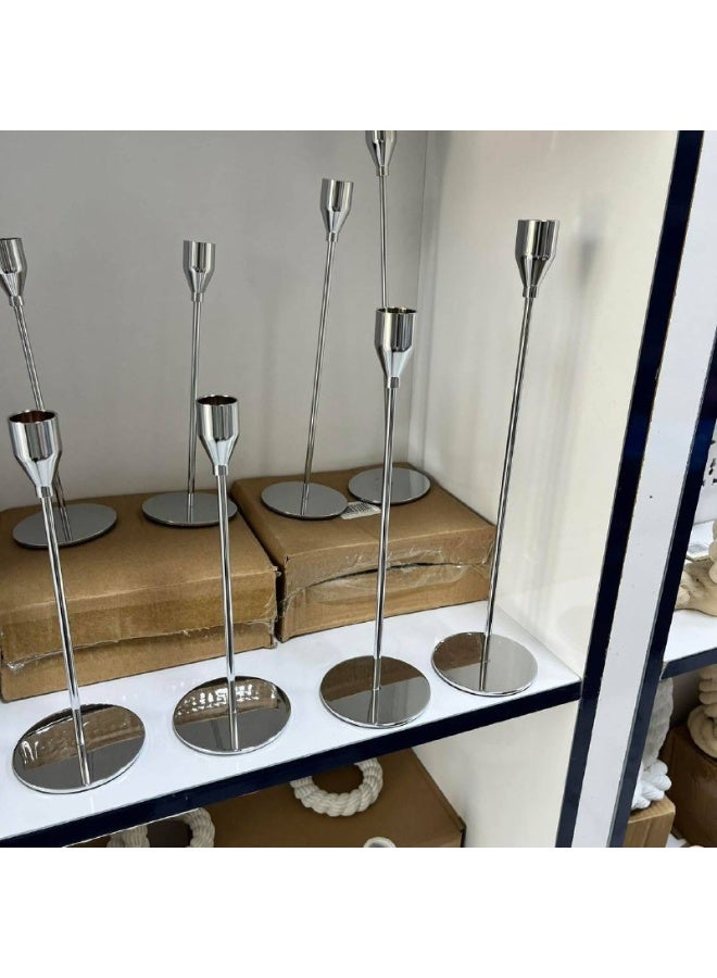 Set of 3 Candle Holders Metal Candle Holders Tall Candlesticks - Image 4