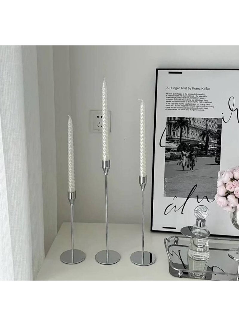 Set of 3 Candle Holders Metal Candle Holders Tall Candlesticks - Image 5