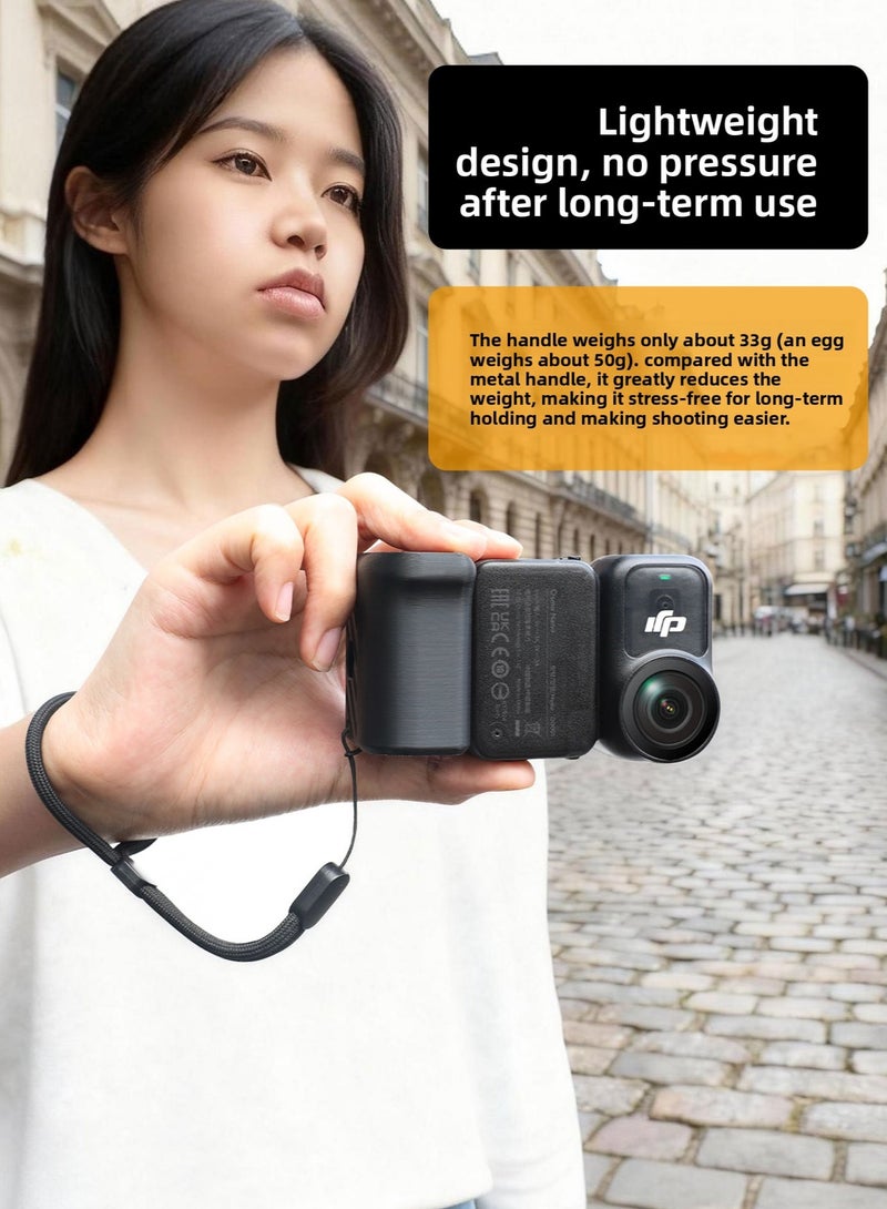 Street Photography Handle for DJI Nano – Lightweight Ergonomic Grip with Magnetic Quick-Release, Strap-Compatible for Stable Handheld Action Shooting - Image 3
