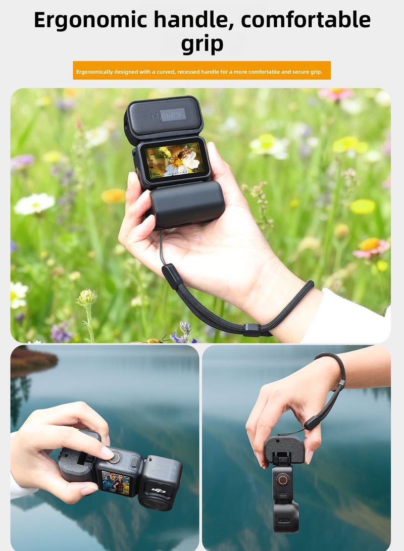 Street Photography Handle for DJI Nano – Lightweight Ergonomic Grip with Magnetic Quick-Release, Strap-Compatible for Stable Handheld Action Shooting - Image 4