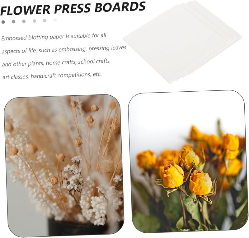 HANABASS Blotting Board Flower Press Kit 4pcs Embossed Absorbent Paper Plant Press - Image 3