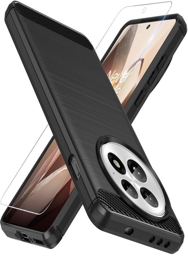 Osophter for Oneplus 13 Case: with Screen Protector Shock-Absorption Flexible TPU Rubber Protective Cover for Oneplus 13 5G Phone Case(Black) - Image 1