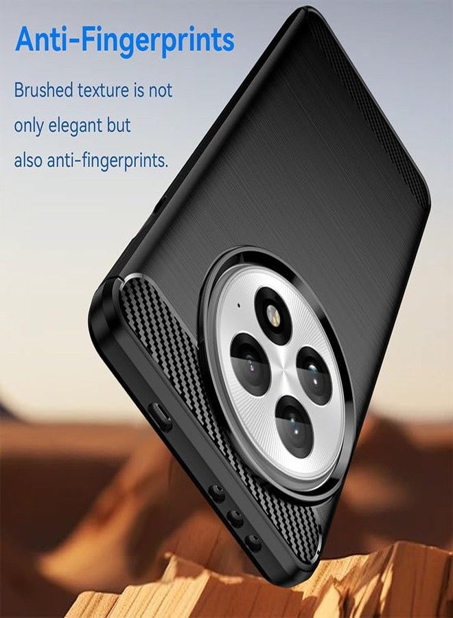Osophter for Oneplus 13 Case: with Screen Protector Shock-Absorption Flexible TPU Rubber Protective Cover for Oneplus 13 5G Phone Case(Black) - Image 4