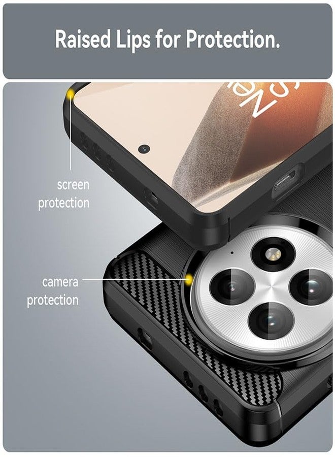 Osophter for Oneplus 13 Case: with Screen Protector Shock-Absorption Flexible TPU Rubber Protective Cover for Oneplus 13 5G Phone Case(Black) - Image 3