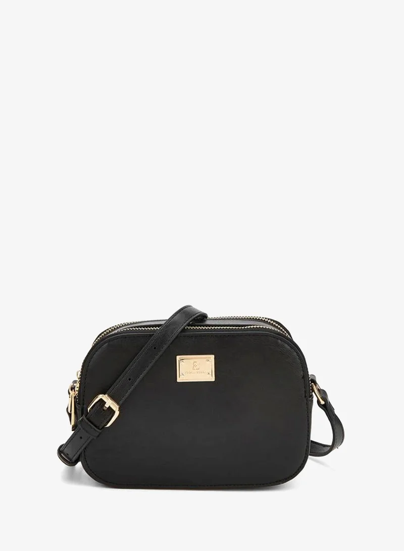 Flora Bella By Shoexpress Logo Accent Crossbody Bag with Adjustable Shoulder Strap