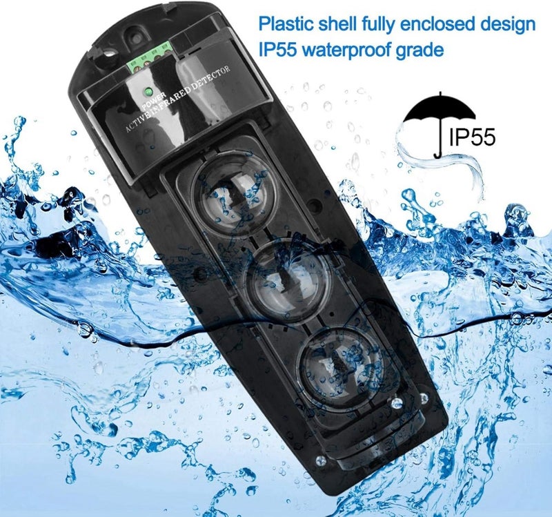 comfrt Triple Beam Alarm Photoelectric Beam Sensor Infrared Detector Security System Outdoor Weatherproof Motion Sensing Security Perimeter Alert System(ABE-250) - Image 5