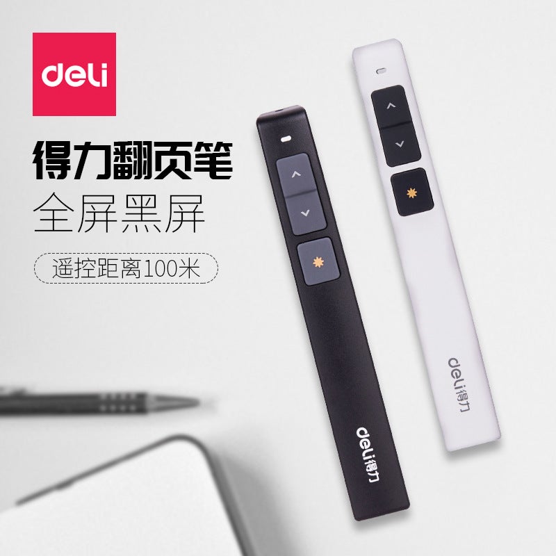 Deli Flip Pen 2802 2802P 2802G Business Teaching Laser Pen Demonstration Remote Control Pen Ppt Projection Pen - Image 3