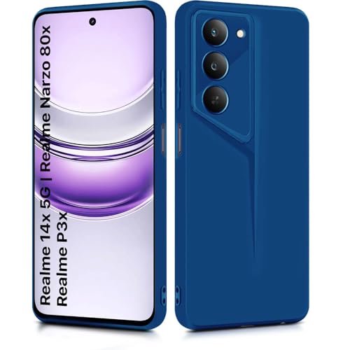 WOW Imagine غطاء خلفي WOW IMAGINE لهاتف Realme 14x 5G | Realme Narzo 80x | Realme P3x | سلسلة Blade - جراب فائق النحافة مع تصميم خفيف الوزن | حماية الكاميرا | جراب موبايل سيليكوني ناعم غير لامع ومرن - أزرق - Image 2