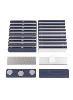 Y&D Magnetic Name Tag, 20 Pcs Badge Holder for Clothes, Metal Tags with 3 Neodymium Magnets  - Image 1