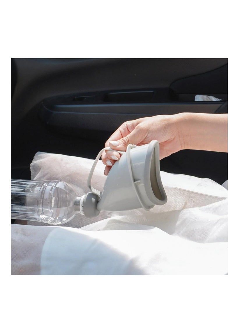 Unisex Urination Device, Travel Emergency Toilet, Urinal Device with Tube and Handle, Travel Pee Bottle for Men and Women, Urinal Pee Funnel, Women Pee Cup Stand Up for Outdoor, Camping, Patient - Image 3