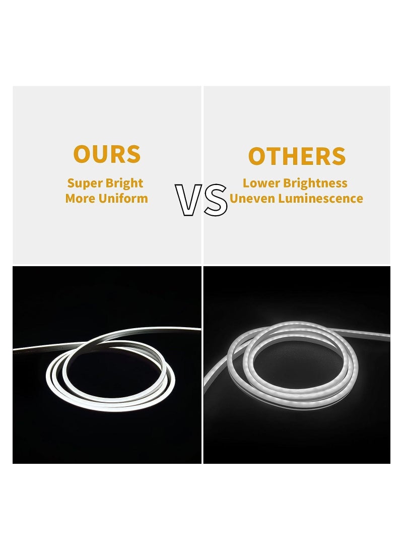 Vitacelli Premium Quality LED Neon Strip Light Waterproof AC220V 2835 SMD For Home Lighting Kitchen Bed Outdoor Flexible Decoration Cool White (10MTR ROLL) - Image 4