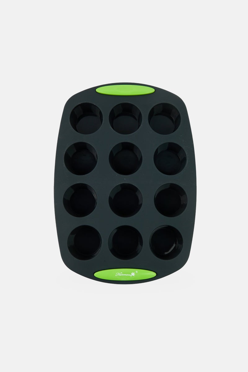 Harmony 12 Slot Silicone Cake Mould, Charcoal  - Image 1