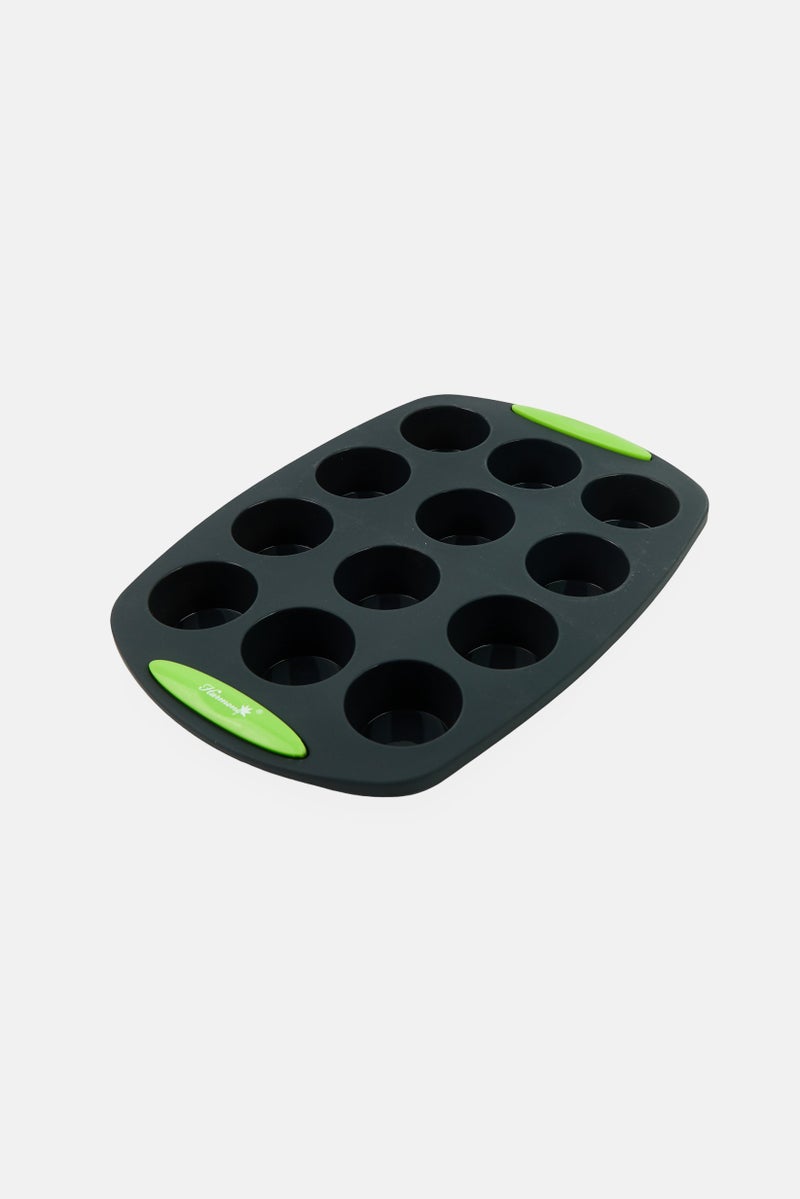 Harmony 12 Slot Silicone Cake Mould, Charcoal  - Image 2
