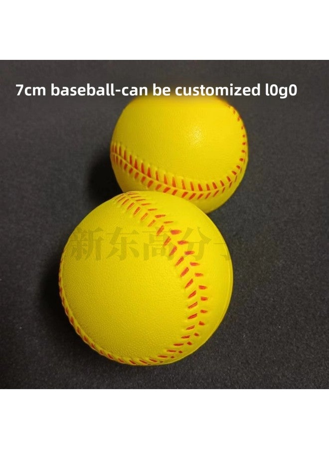 Polyurethane PU Foam Glossy Ball 4.0 5.0 6.3 7 9cm Glossy Ball Rugby Baseball Football Basketball-Color:Baseball 7.0cm (22g)  - Image 1