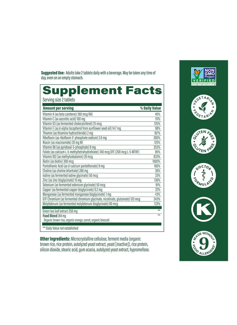 MegaFood Women's 55+ Advanced Multivitamin for Women Doctor-Formulated with Choline, Vitamin D3, Vitamin B12, Biotin Plus Real Food Optimal Aging, Vegetarian - 60 Tabs (30 Servings)  - Image 3