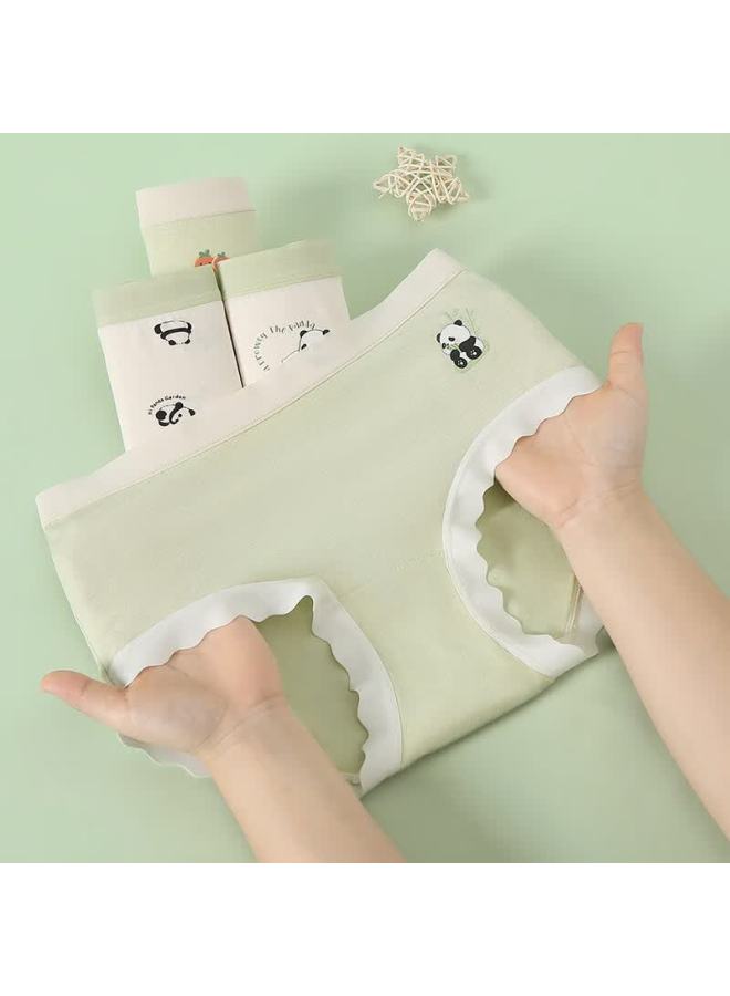 Fentengcare Women's Underwear Soft Modal 4-pack New Breathable Comfortable Cartoon Panda Panties - Image 2