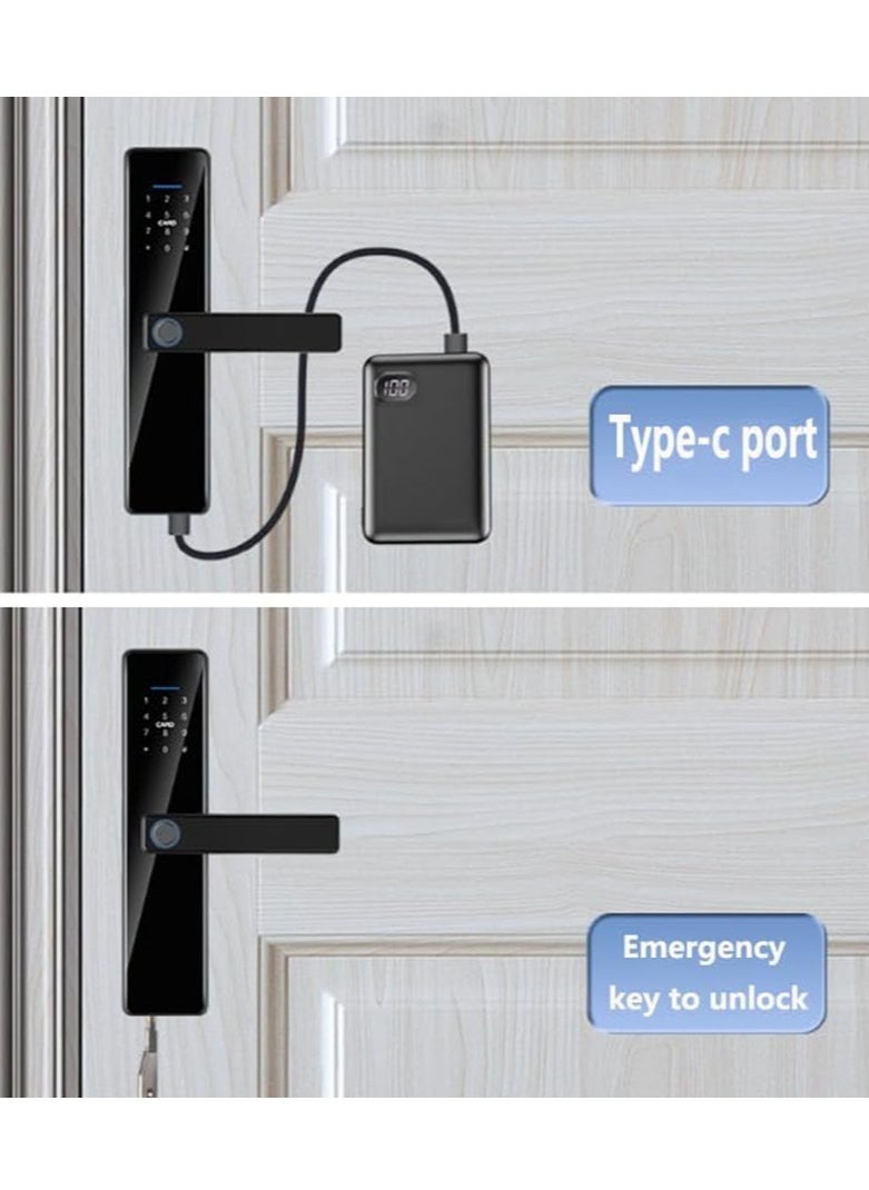 Generic - Smart Door Lock Keypad Door Lock with Handle Electronic Deadbolt Door Lock Digital Smart Door Lock 5-in-1Multi-function Smart door lock APP/Fingerprint/Card/Key/Code Unlock - Image 1