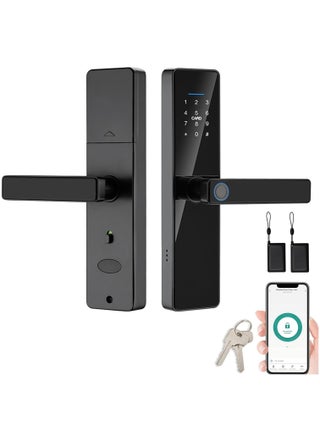 Smart Door Lock Keypad Door Lock with Handle Electronic Deadbolt Door Lock Digital Smart Door Lock 5-in-1Multi-function Smart door lock APP/Fingerprint/Card/Key/Code Unlock - pzsku/Z55483F8FD16EE397A9D4Z/45/1746203684/d5730be3-2562-4735-a55d-cedb41106455