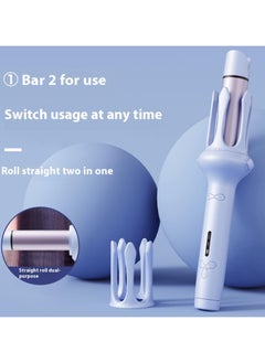 General Hair straightener & curling iron 2-in-1, automatic curling iron rotation - 1.26" PTC hot hair curling iron with 3 temperature and essential oil layers conditioning travel curling iron  - Image 3