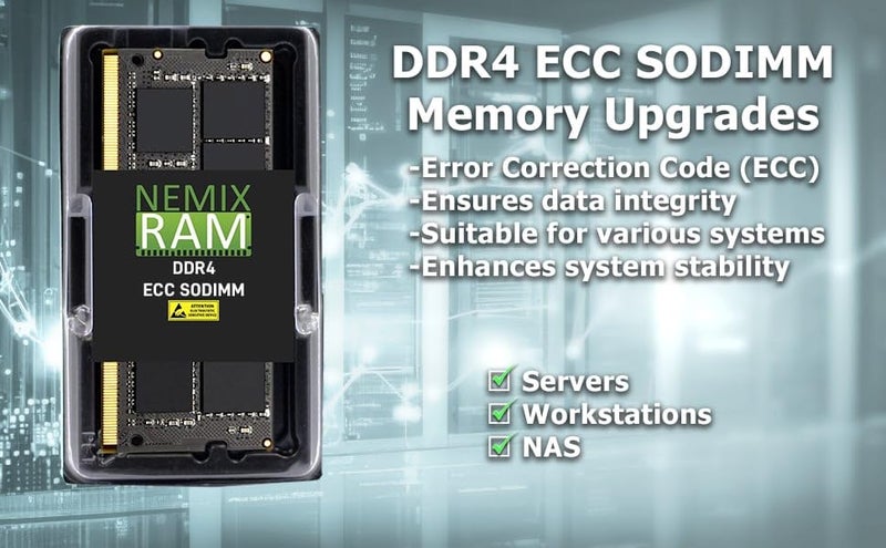 NEMIX RAM 16GB (1X16GB) DDR4 2666MHz PC4-21300 2Rx8 1.2V CL19 260-PIN ECC Unbuffered SODIMM Workstation, NAS Memory - Image 4