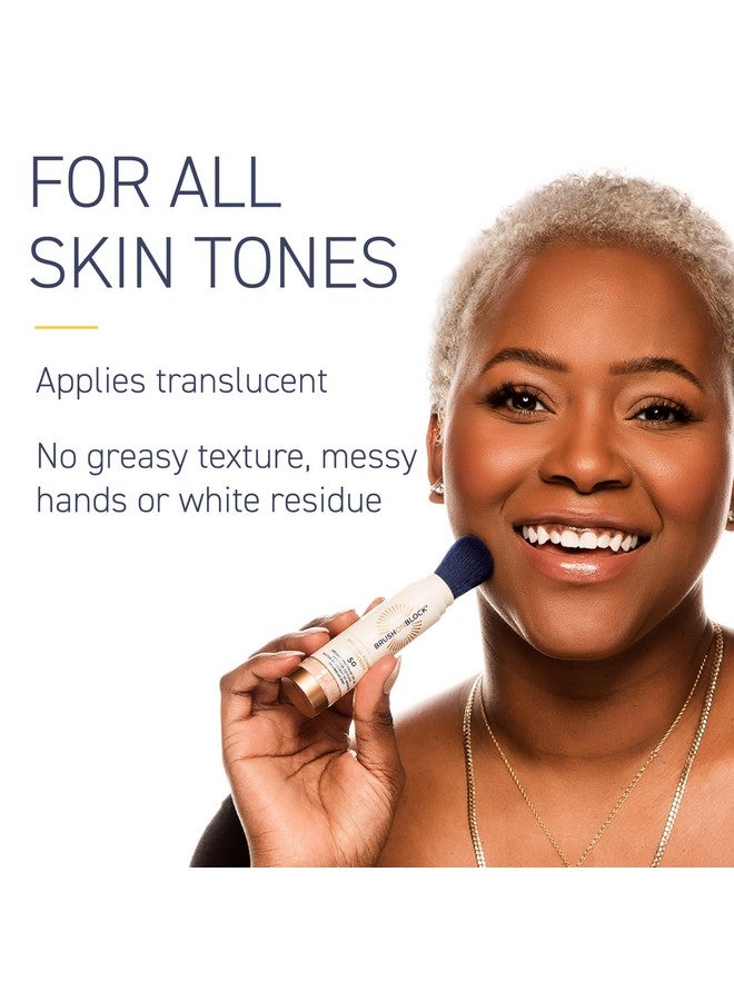 Brush On Block SPF 50 Mineral Powder Sunscreen, Translucent, Broad Spectrum, Water Resistant Face Protection, For All Skin Tones & Types, Reef Friendly, Mfg in USA - Image 4