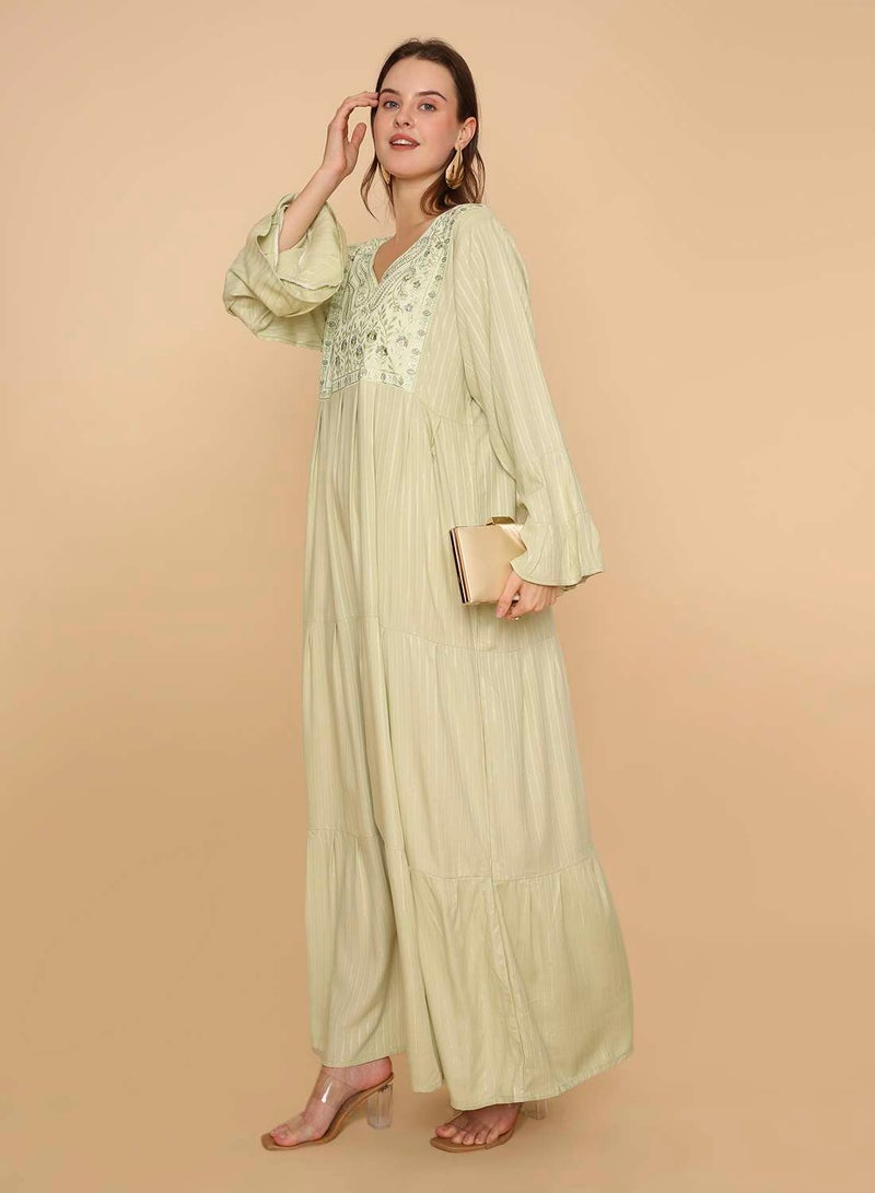 HANA & SARA Latest trendy womens long arabic kaftan jalabiya dress - Image 5