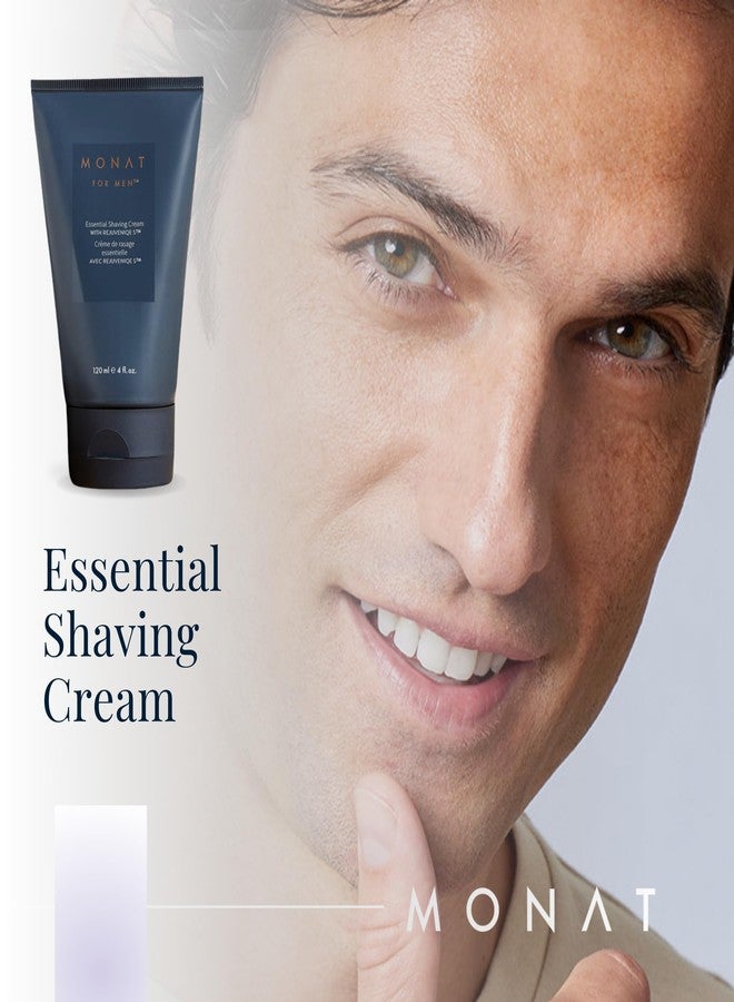 MONAT For Men Essential Shaving Cream - Natural Shaving Cream Includes Shea Butter, Coconut Oil, Aloe Vera, Ginger Root Extract, Panthenol, Avena Care & Coffee Seed Oil - Net Wt. 120 ml / 4 fl. oz. - Image 2