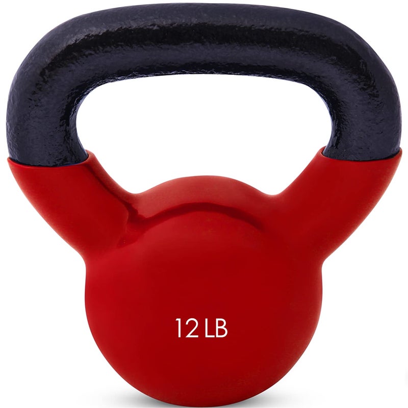 JFIT Kettlebell Weights Vinyl Coated Iron, 12 LB - Image 1