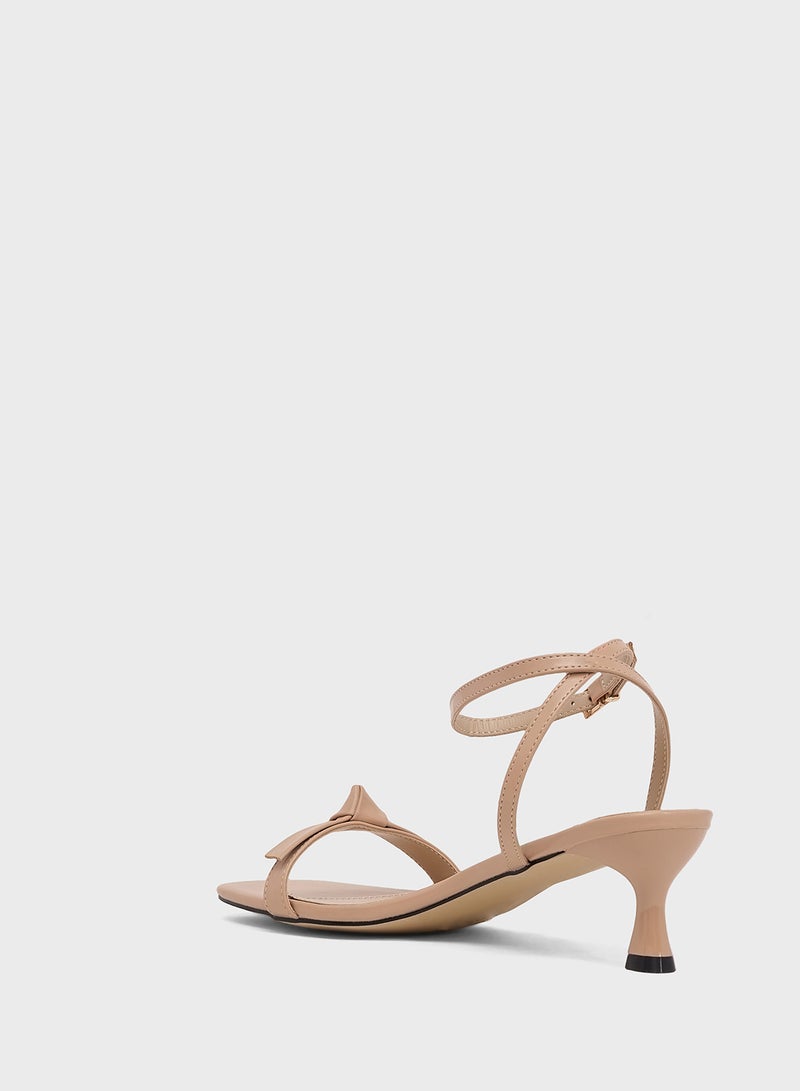 Ginger Mid Heel Sandle With Bow - Image 3