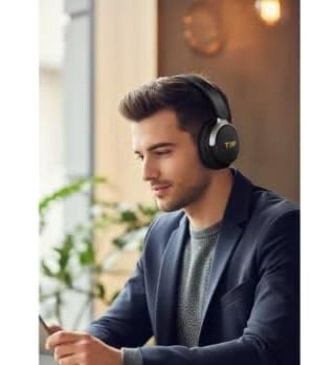 TOP T4001 Bluetooth Headset with Microphone – Noise Cancellation, 8H Playtime, 3.5mm Jack, TF Card Support, Powerful Bass - Image 2