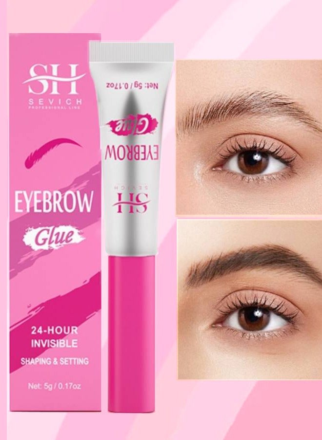 Sevich Eyebrow Glue Brow Lifting Instant Brow Styler Waterproof Quick Drying Brow Lift Gel 24 Hour Invisible Shaping and Setting Lamination Glue Styling Brow Fix Gel Eyebrow Lift Glue Clear - Image 1